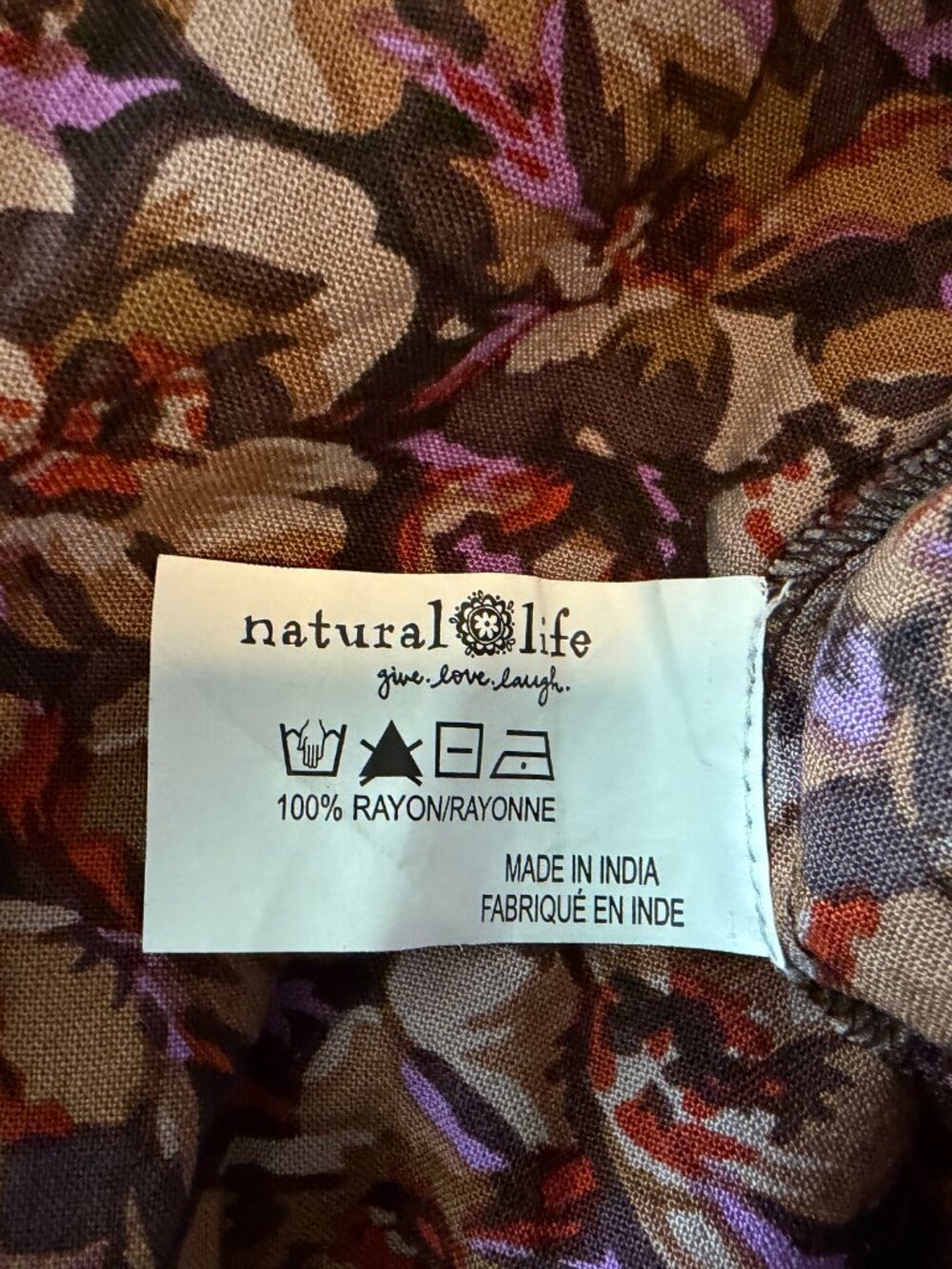 Natural Life Boho Floral Tiered Midi Dress L/XL Cottagecore Flowy Fall NWOT - Picture 8 of 8